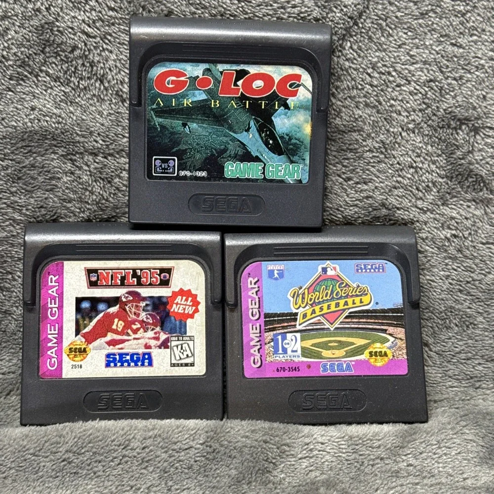 Sega‎ Game Gear Game Lot (3) G Loc Air Battle NFL 95 World Series Baseball